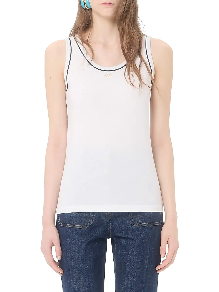 Valentino Women's Cotton Jersey Top | Thumbnail 3 Valentino Women's Cotton Jersey Top | Thumbnail 3