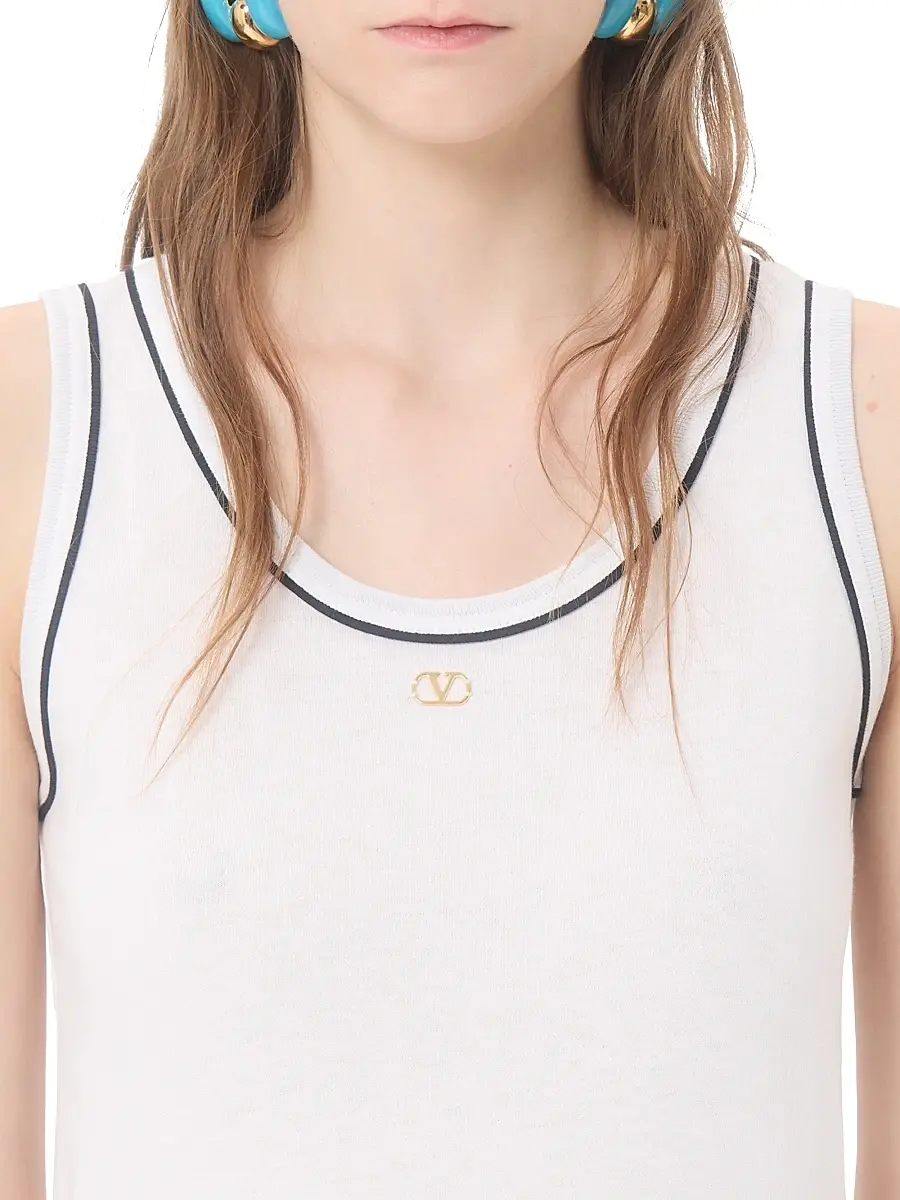 Valentino Women's Cotton Jersey Top | Thumbnail 6 Valentino Women's Cotton Jersey Top | Thumbnail 6