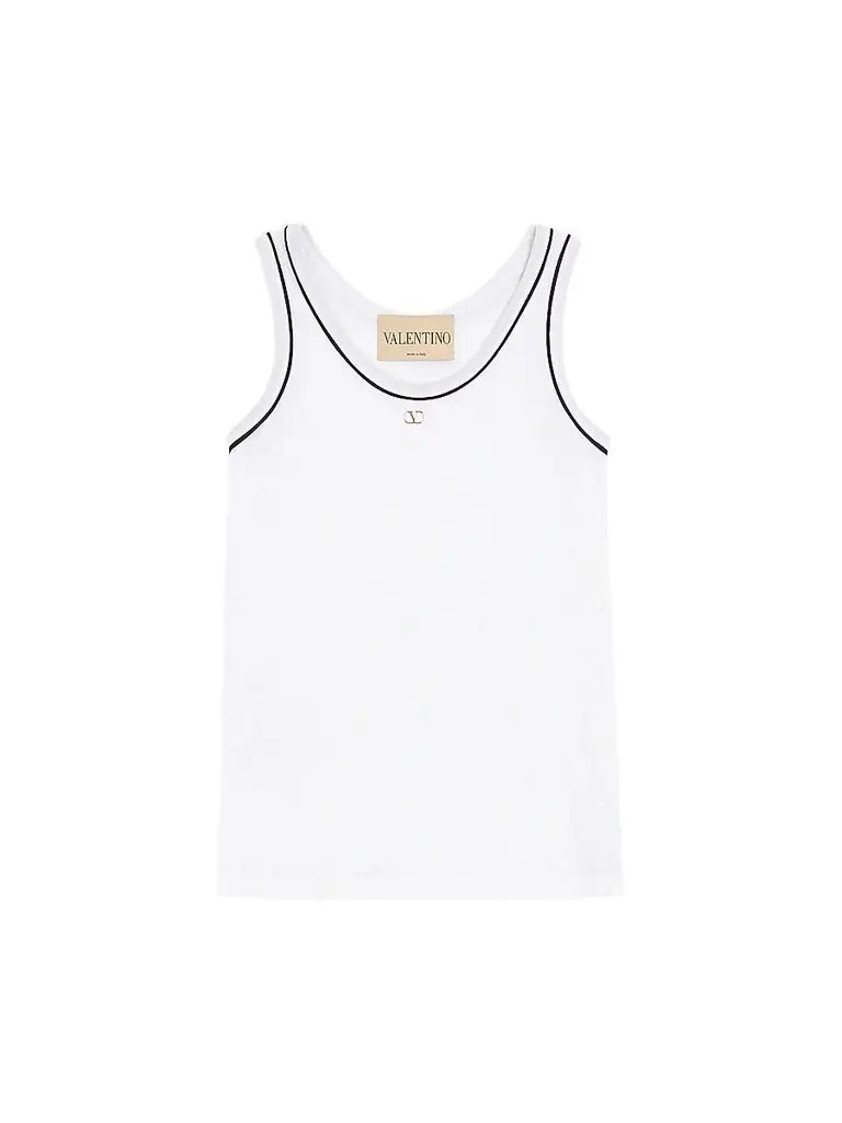 Valentino Garavani Women's Cotton Jersey Top - White - Size XL | Image 1 Valentino Garavani Women's Cotton Jersey Top - White - Size XL | Image 1