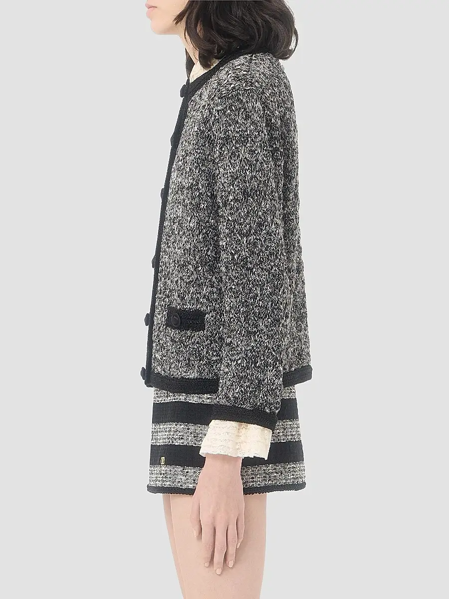Valentino Women's Knitted Jacket in Linen and Lurex - Black | Thumbnail 4 Valentino Women's Knitted Jacket in Linen and Lurex - Black | Thumbnail 4