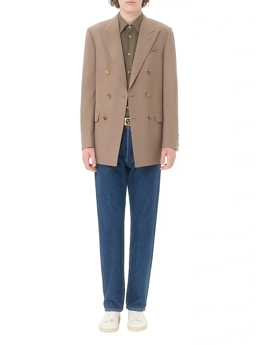 Valentino Men's Denim Jeans With VGold - Denim | Thumbnail 2 Valentino Men's Denim Jeans With VGold - Denim | Thumbnail 2
