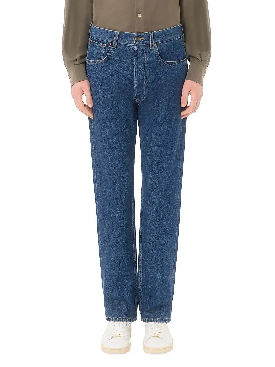 Valentino Men's Denim Jeans With VGold - Denim | Thumbnail 3 Valentino Men's Denim Jeans With VGold - Denim | Thumbnail 3