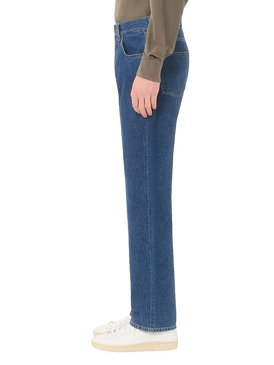 Valentino Men's Denim Jeans With VGold - Denim | Thumbnail 4 Valentino Men's Denim Jeans With VGold - Denim | Thumbnail 4