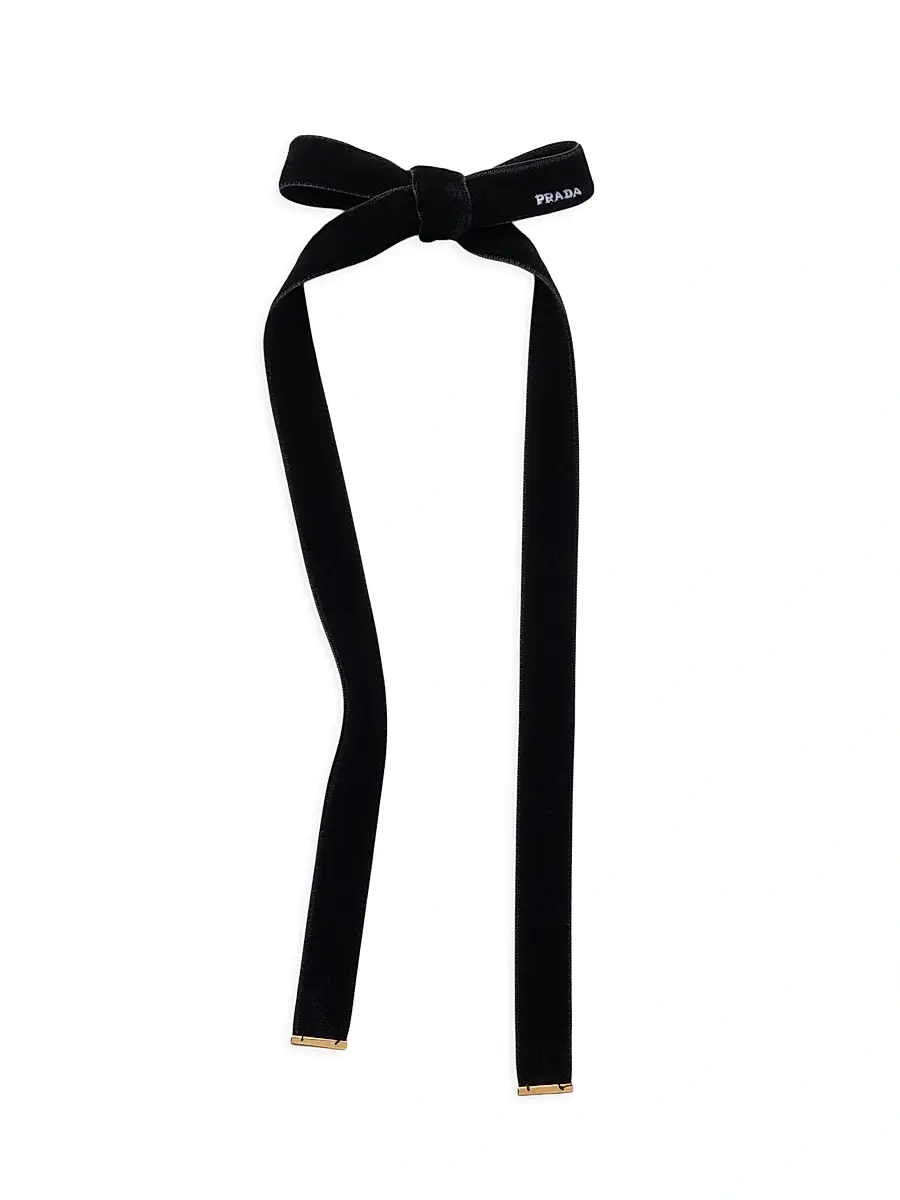 Prada Women's Velvet Hair Clip | Image 1 Prada Women's Velvet Hair Clip | Image 1