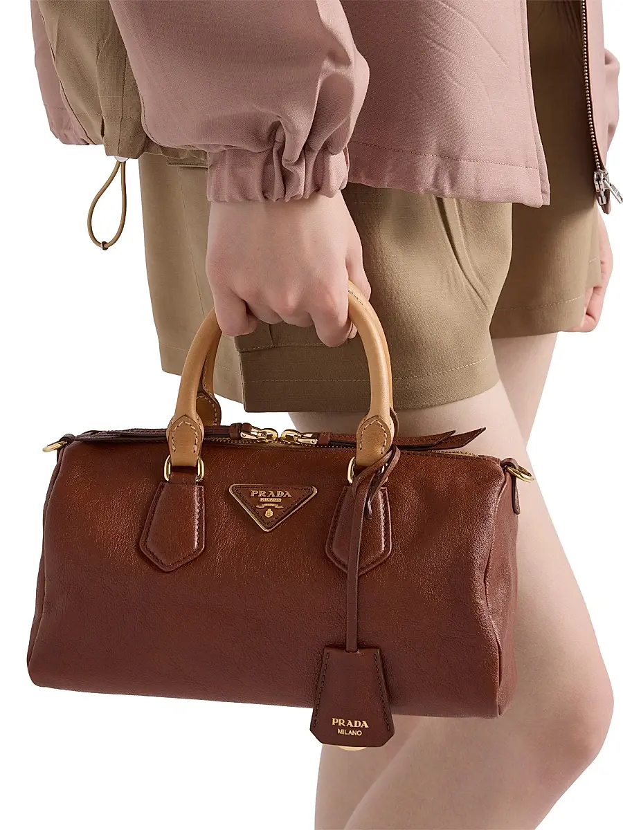 Prada Women's Small Leather Top-Handle Bag | Thumbnail 3 Prada Women's Small Leather Top-Handle Bag | Thumbnail 3