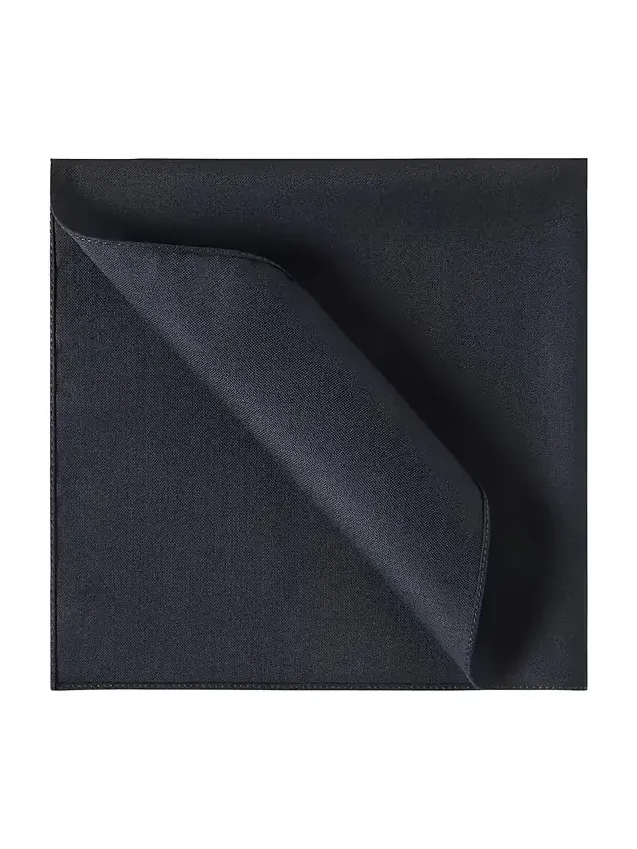 Men's Virgin Wool and Silk Twill Pocket Square