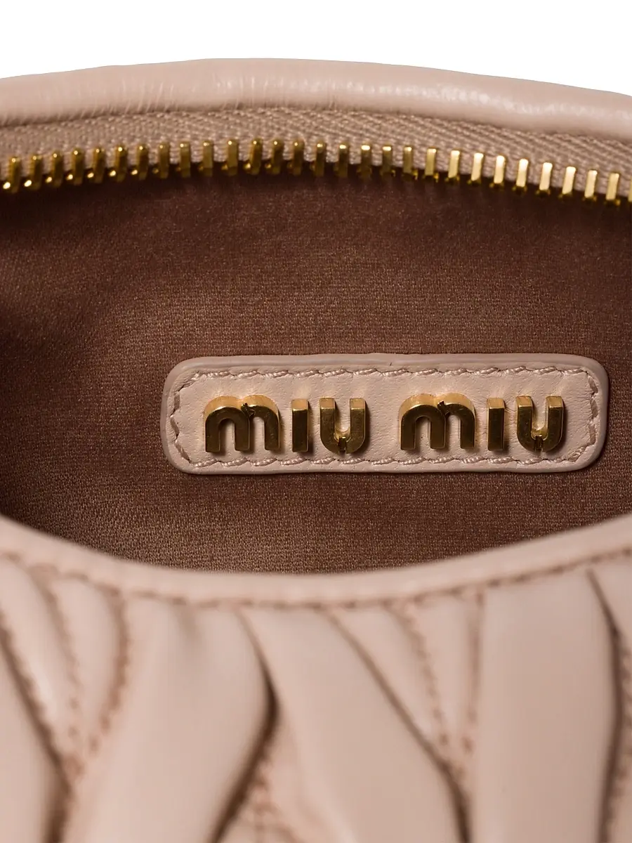 Miu Miu Women's Wander Matelassé Nappa Leather Hobo Bag | Thumbnail 5 Miu Miu Women's Wander Matelassé Nappa Leather Hobo Bag | Thumbnail 5