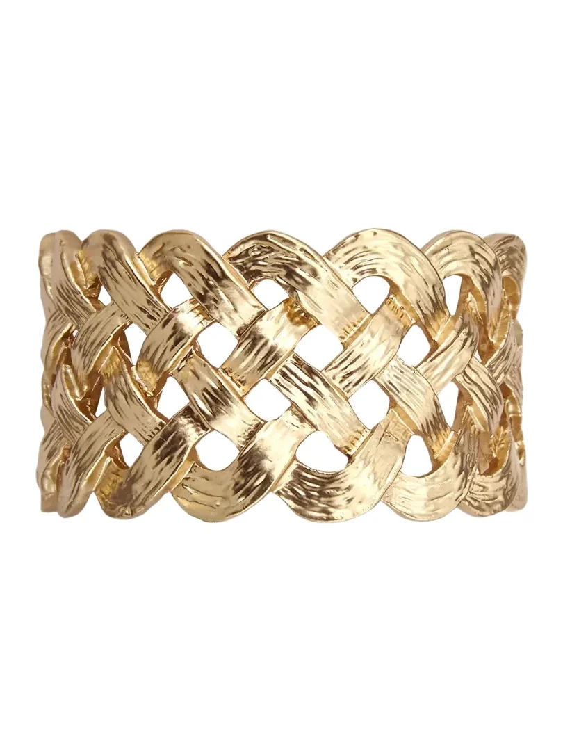 L'Objet Braided Gold-Plated Napkin Ring Jewels, Set of 4