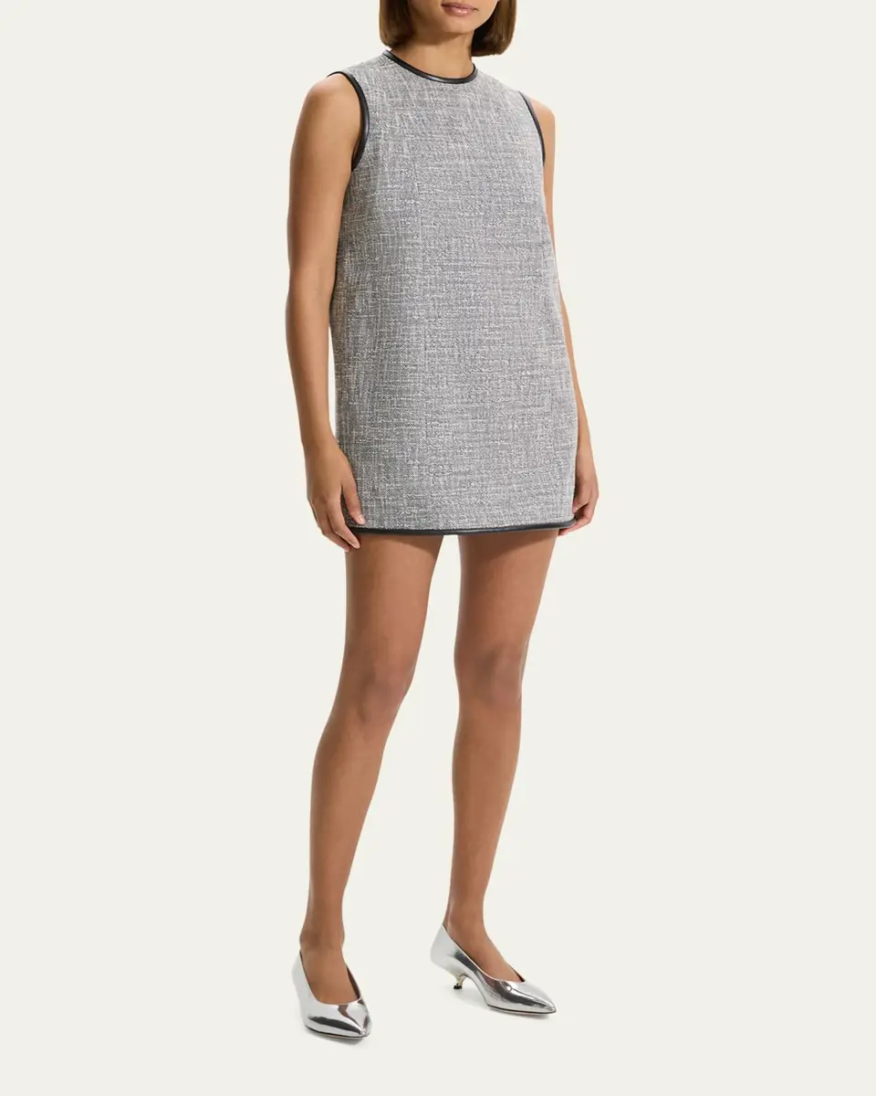 Theory Tweed Canvas Sleeveless Mini Dress | Thumbnail 4