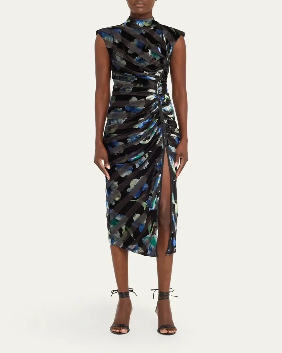 Ramy Brook Hallie Floral Velvet Midi Dress | Thumbnail 2 Ramy Brook Hallie Floral Velvet Midi Dress | Thumbnail 2