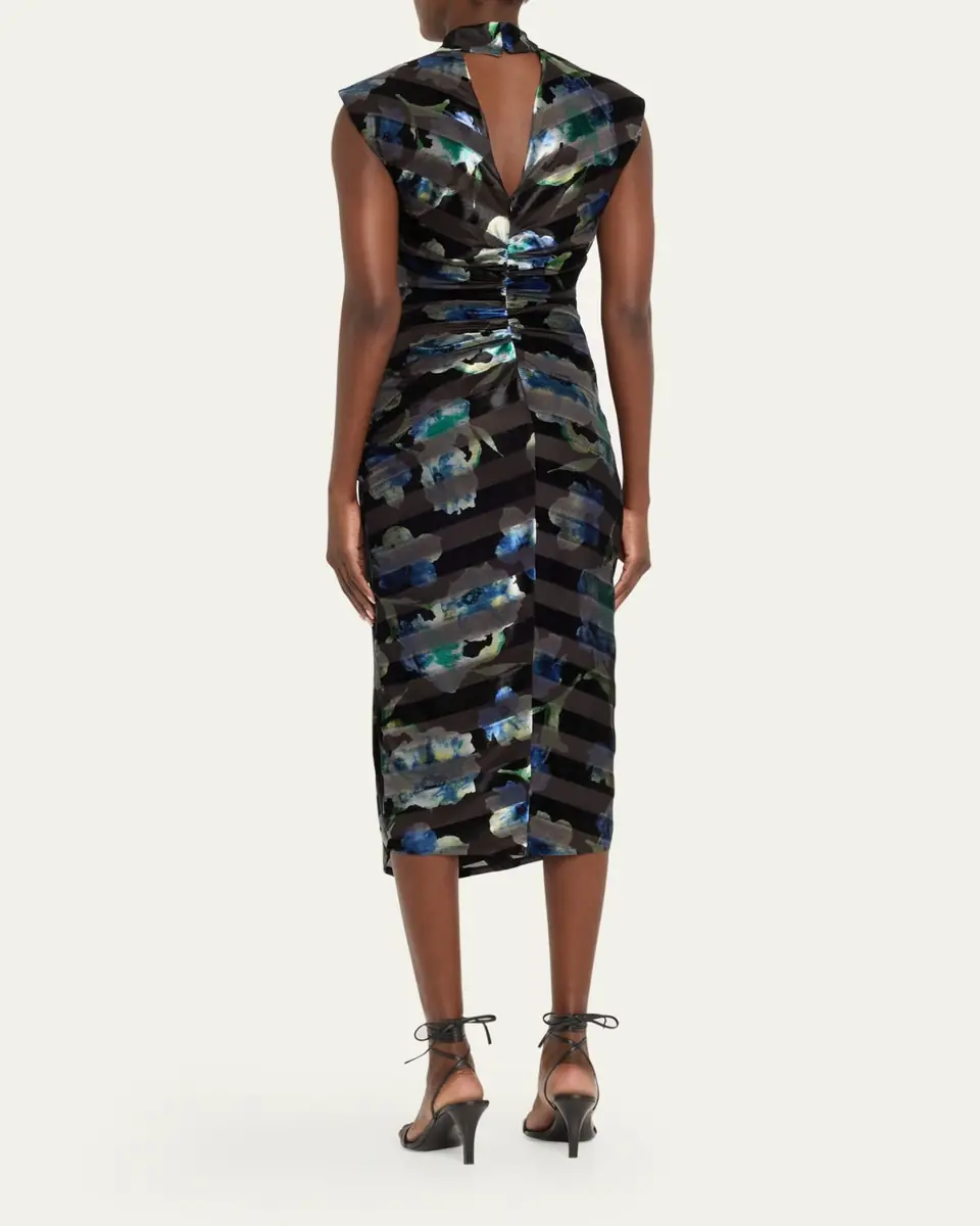 Ramy Brook Hallie Floral Velvet Midi Dress | Thumbnail 3 Ramy Brook Hallie Floral Velvet Midi Dress | Thumbnail 3