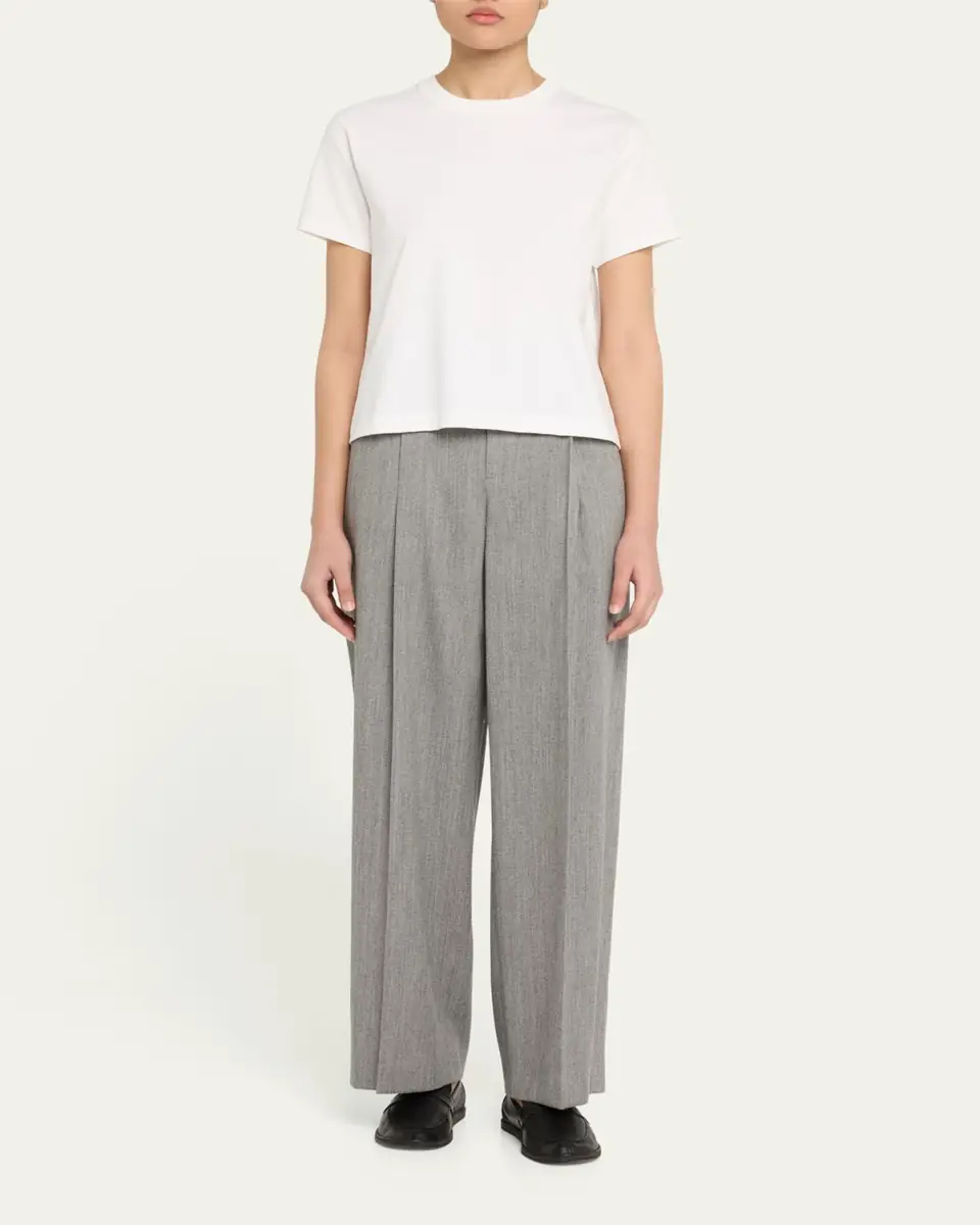 Vince Short-Sleeve Pima Cotton Crewneck T-Shirt | Thumbnail 6 Vince Short-Sleeve Pima Cotton Crewneck T-Shirt | Thumbnail 6