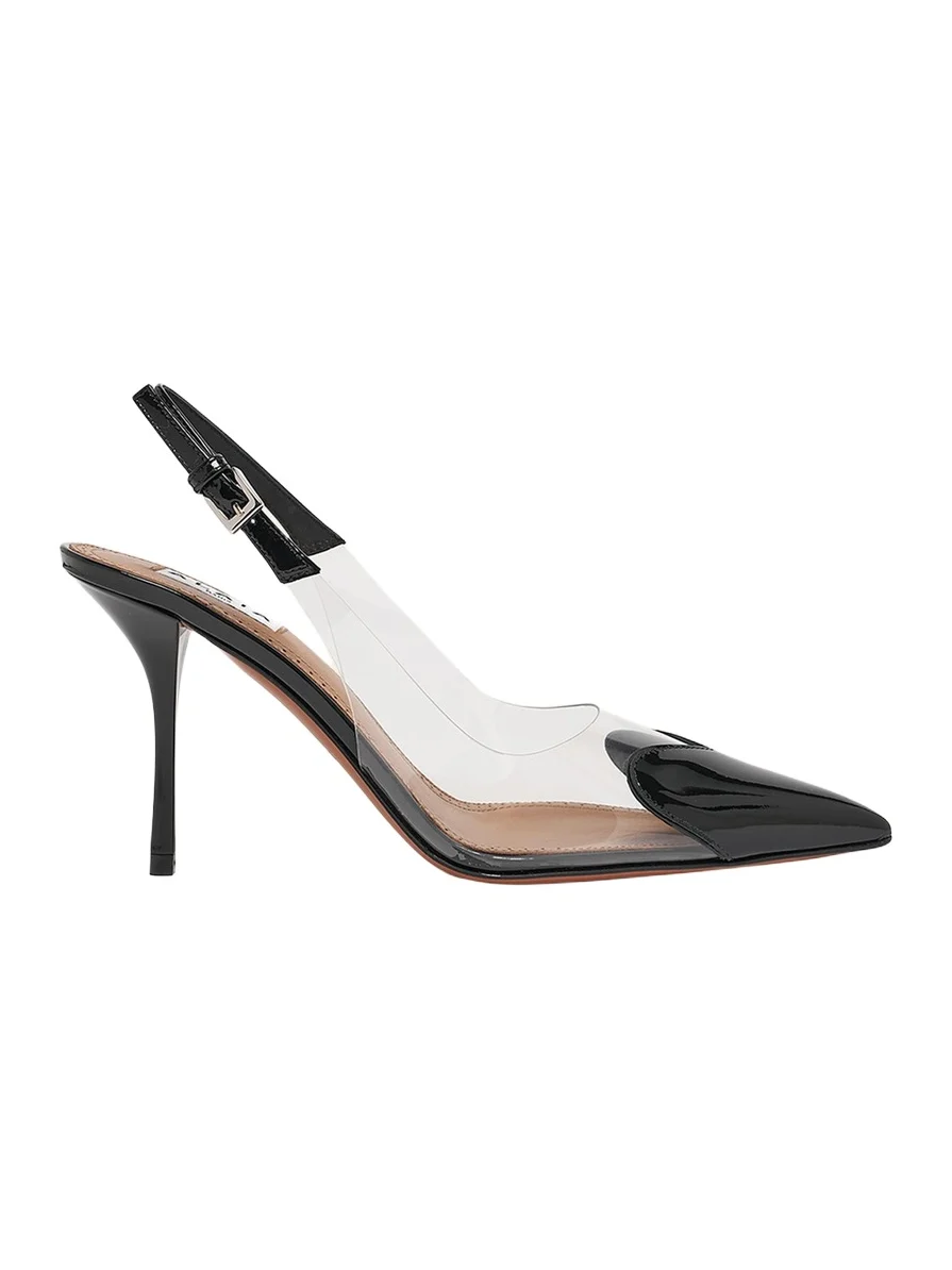 Coeur Clear Patent Heart-Toe Slingback Pumps Coeur Clear Patent Heart-Toe Slingback Pumps