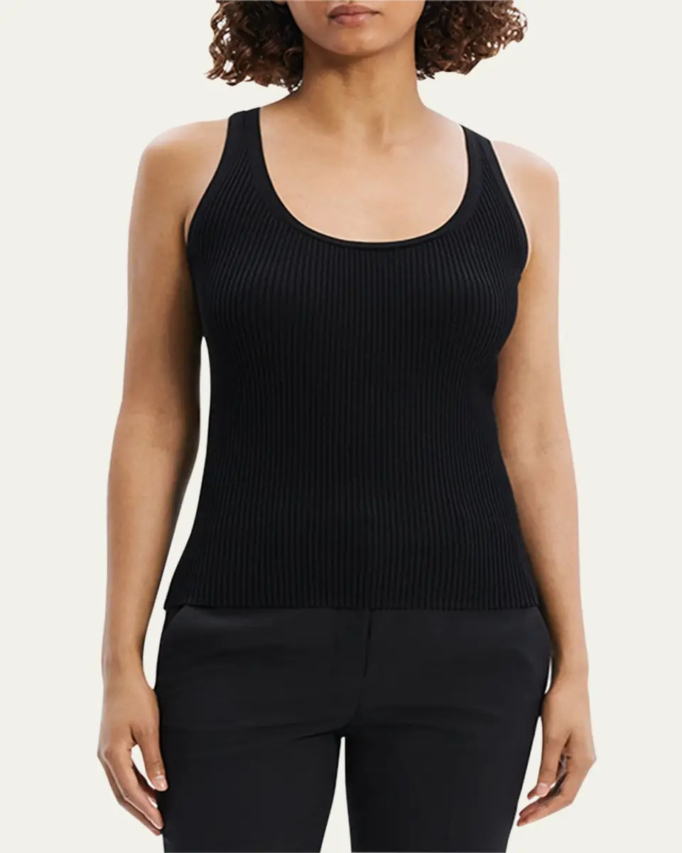 Theory Scoop-Neck Ribbed Tank Top | Thumbnail 4