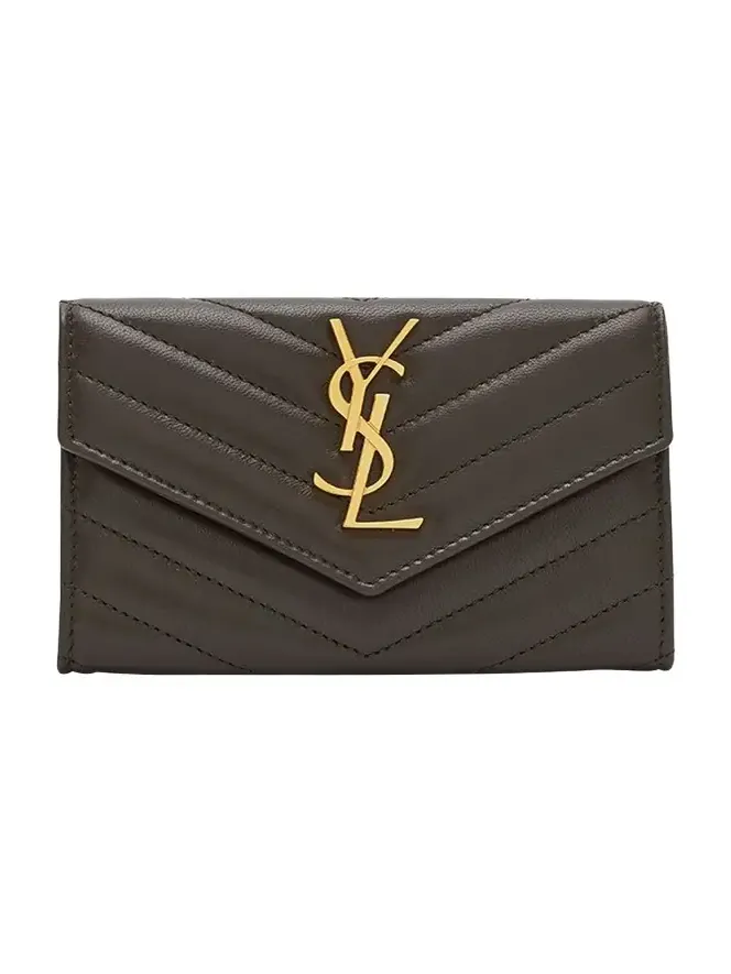YSL Monogram Small Flap Wallet in Smooth Leather YSL Monogram Small Flap Wallet in Smooth Leather