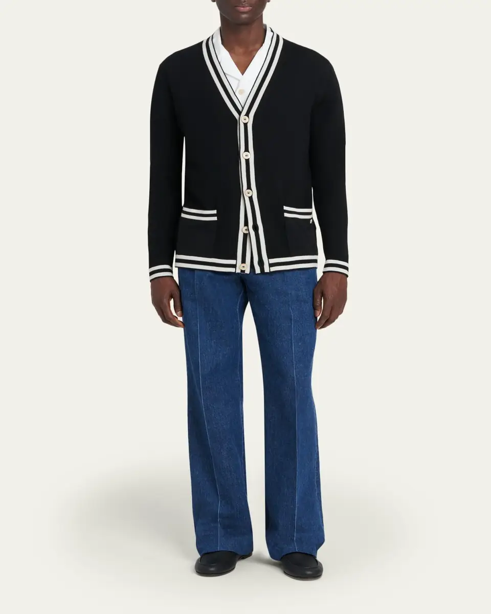 Valentino Garavani Men's Cotton Poplin Camp Shirt | Thumbnail 2