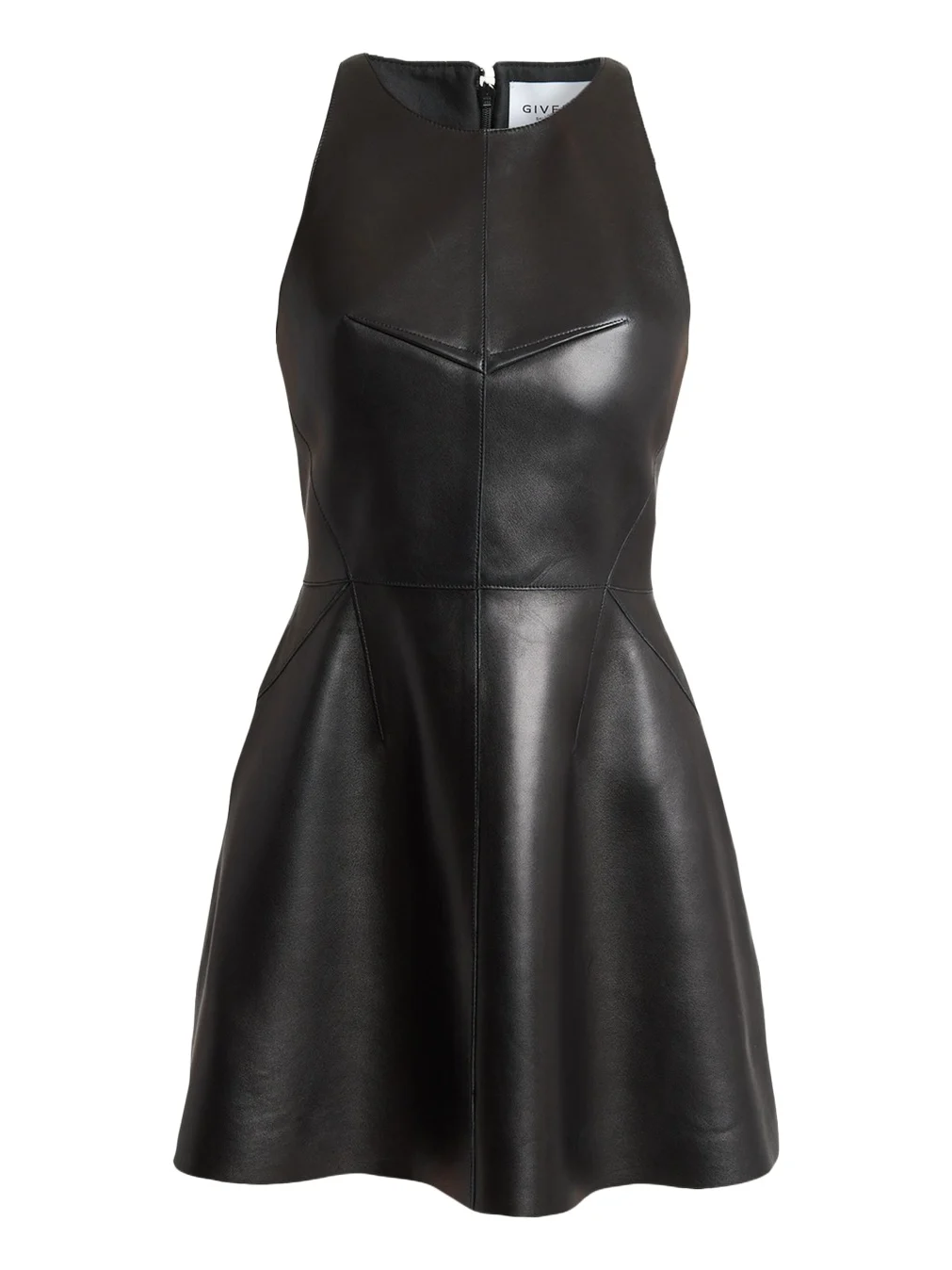 Givenchy Racerback Mini Leather Dress
