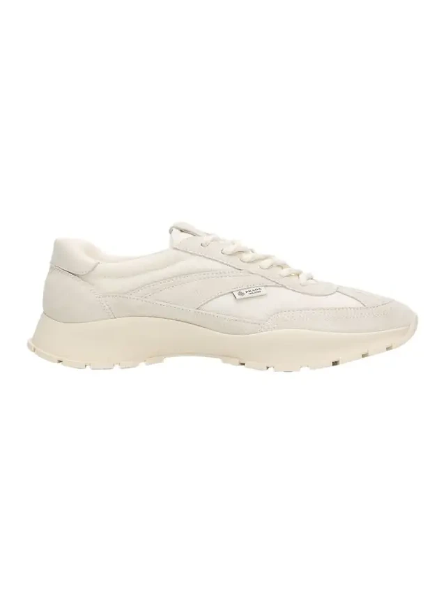 Mesh and Suede Sneakers