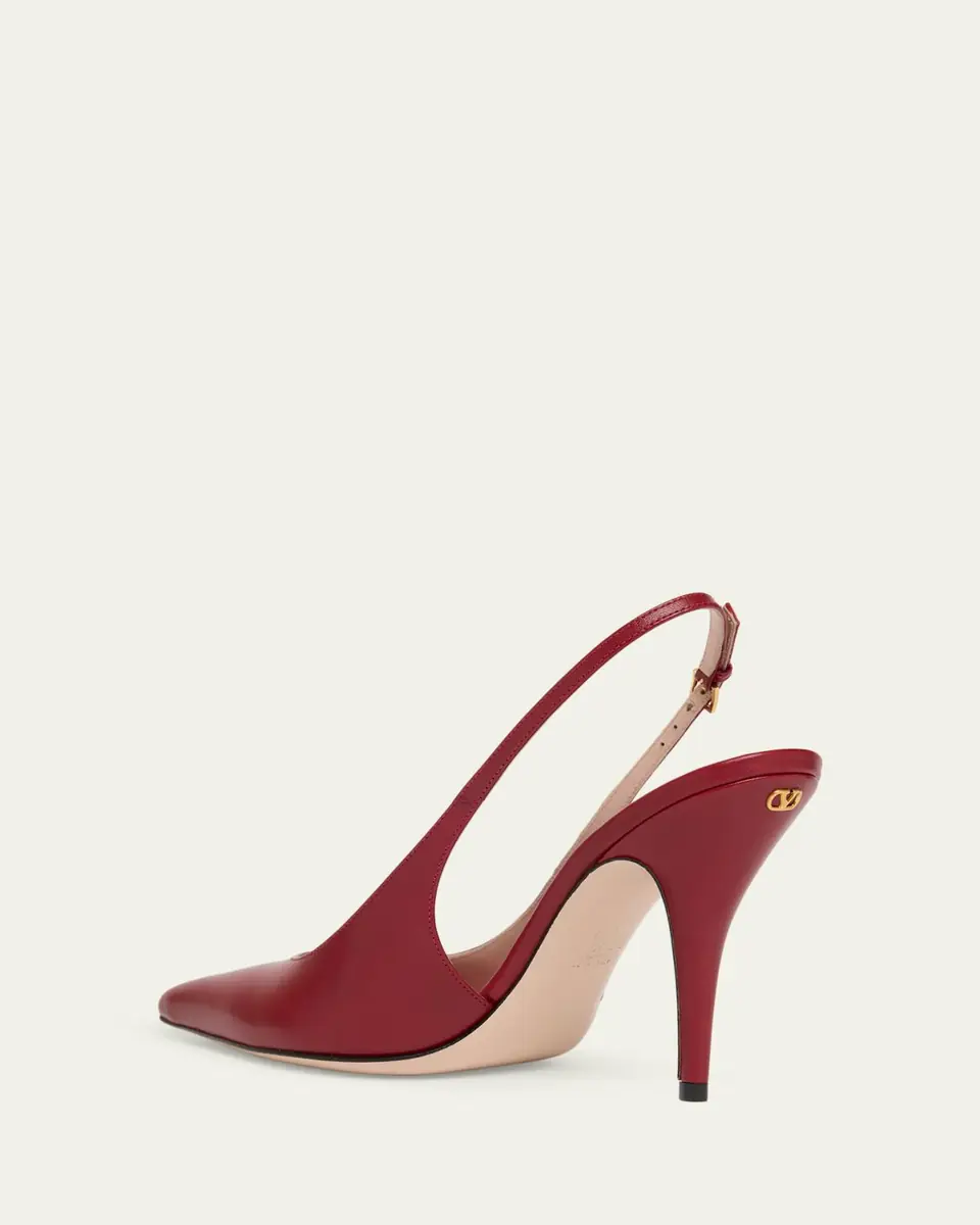 Valentino Garavani 100mm Cuttie Leather Slingback Pumps | Thumbnail 4 Valentino Garavani 100mm Cuttie Leather Slingback Pumps | Thumbnail 4