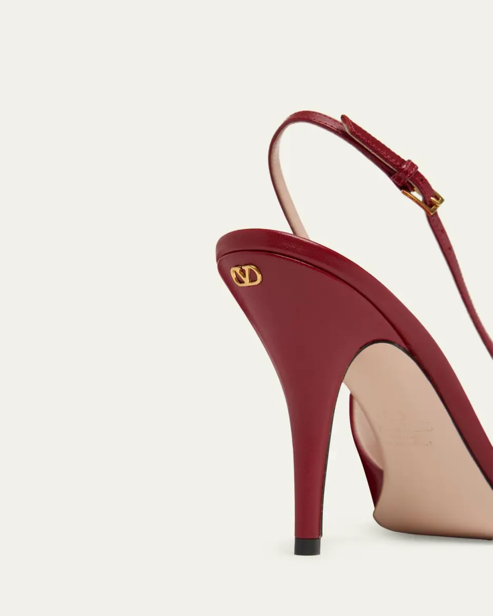 Valentino Garavani 100mm Cuttie Leather Slingback Pumps | Thumbnail 5 Valentino Garavani 100mm Cuttie Leather Slingback Pumps | Thumbnail 5