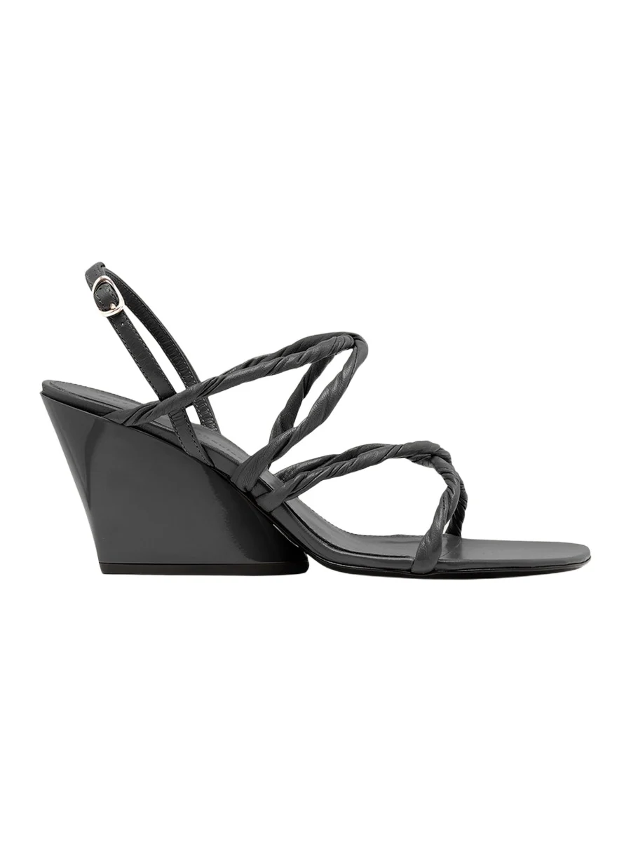Proenza Schouler 80mm Twist Slant Leather Sandals