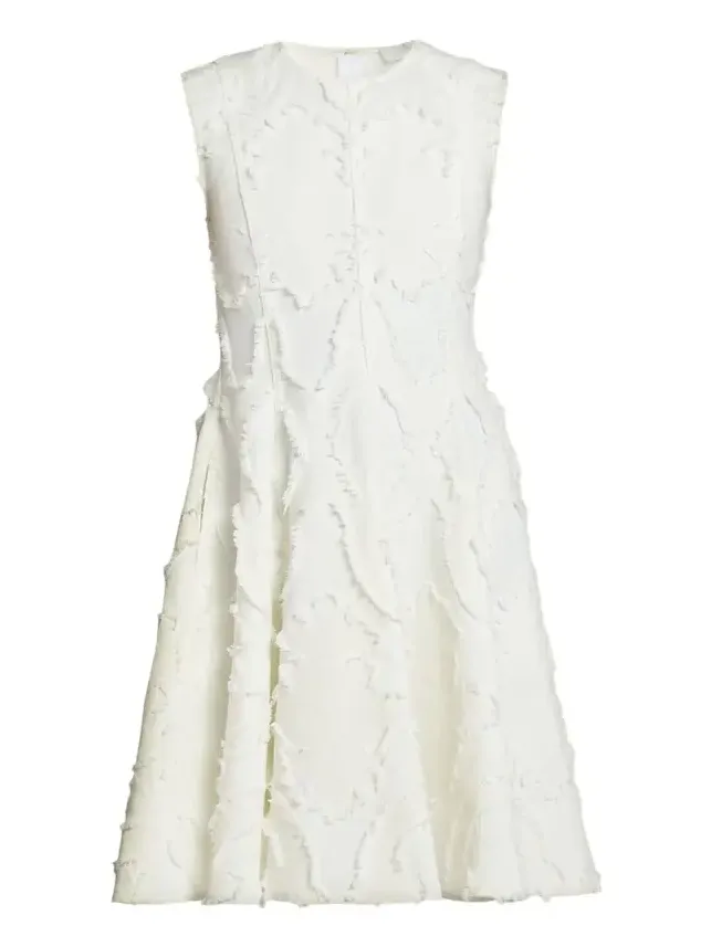 Erdem Textured Denim Fit-&-Flare Mini Dress