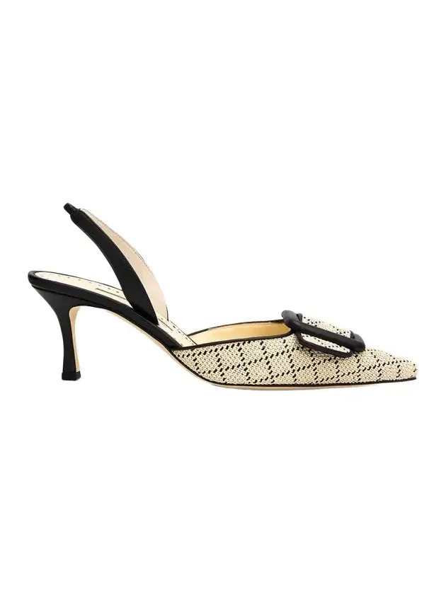 70mm Mayslibi Raffia Slingback Pumps 70mm Mayslibi Raffia Slingback Pumps