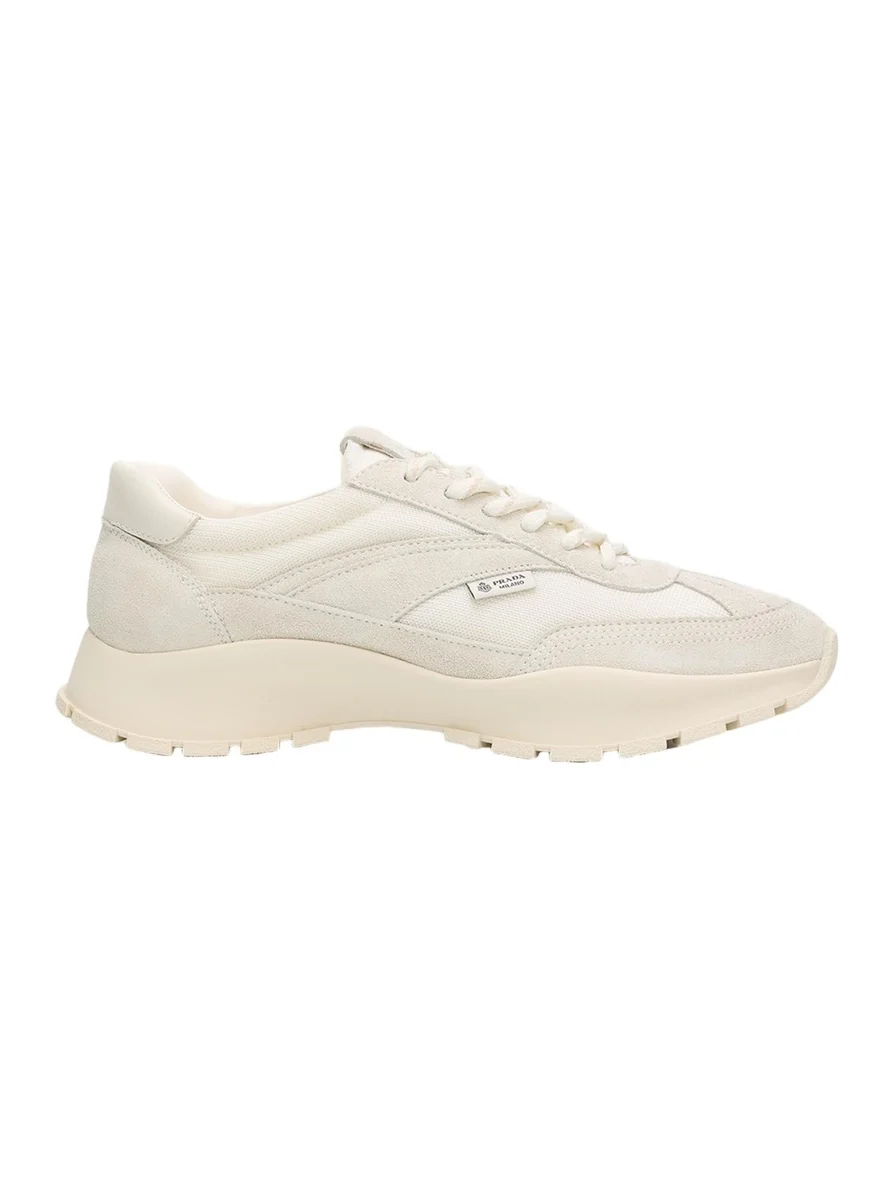 Mesh and Suede Sneakers