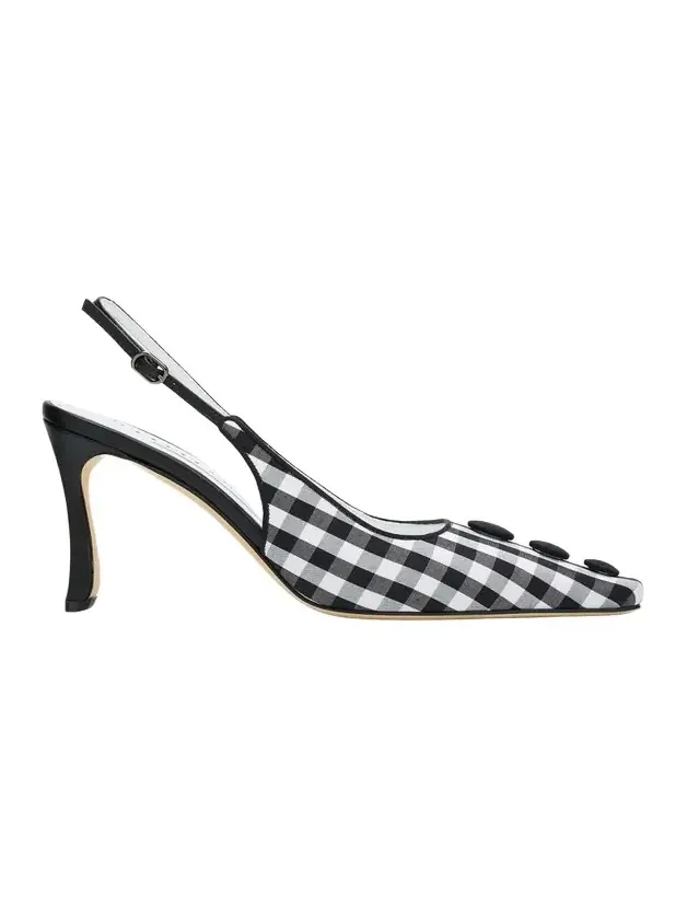 90mm Alexa Gingham Slingback Pumps