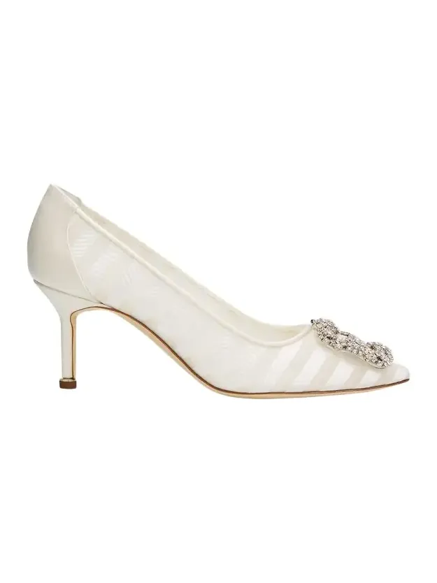 70mm Hangisila Organza Jewel-Buckle Pumps 70mm Hangisila Organza Jewel-Buckle Pumps