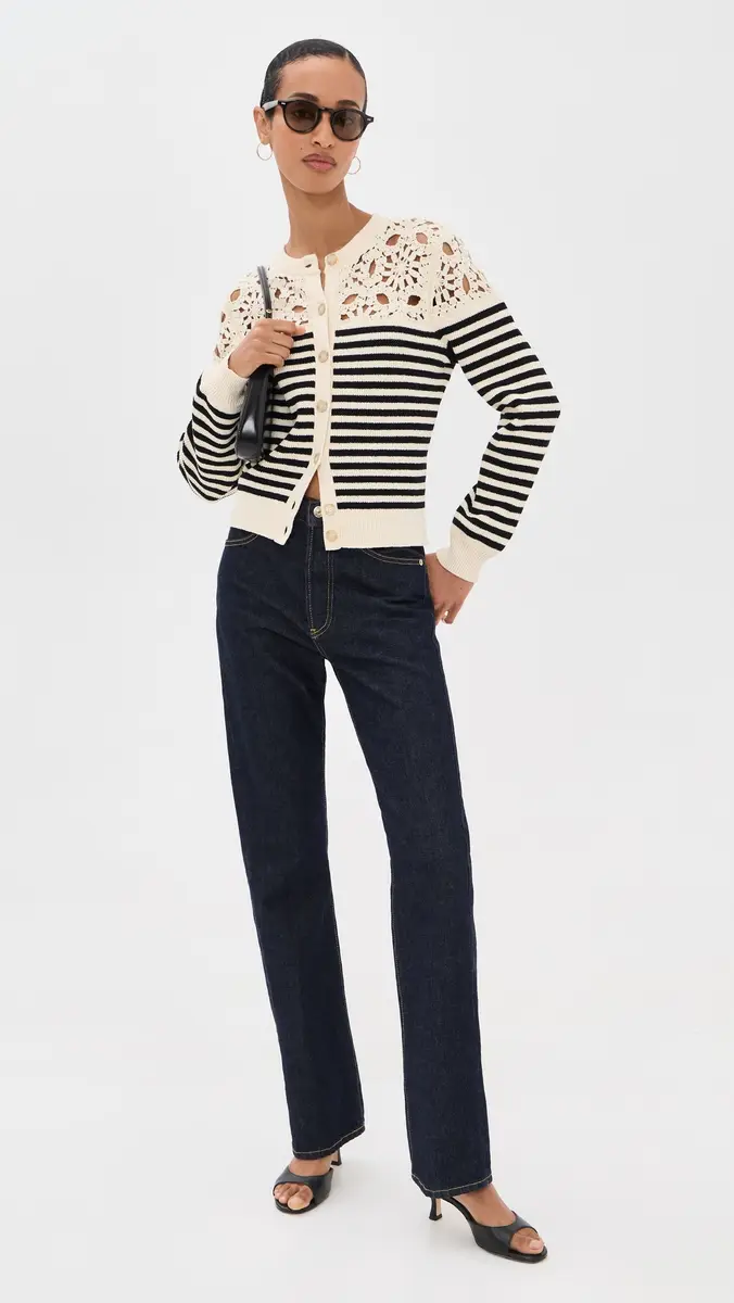 Frame The Coastal Stripe Cardigan | Thumbnail 6 Frame The Coastal Stripe Cardigan | Thumbnail 6