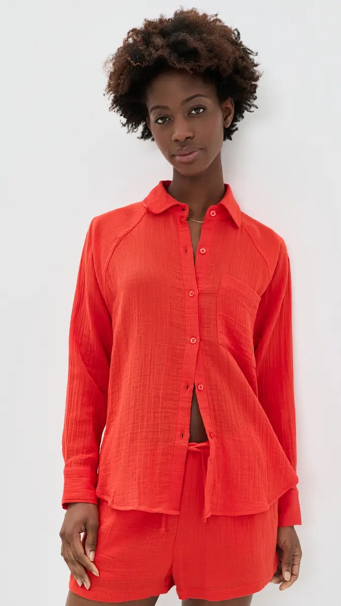 Z Supply Perfect Airy Button Down Shirt | Thumbnail 2 Z Supply Perfect Airy Button Down Shirt | Thumbnail 2