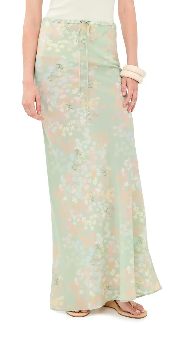 BERNADETTE Emily Silk Skirt Jasmine/Mint | Image 1 BERNADETTE Emily Silk Skirt Jasmine/Mint | Image 1