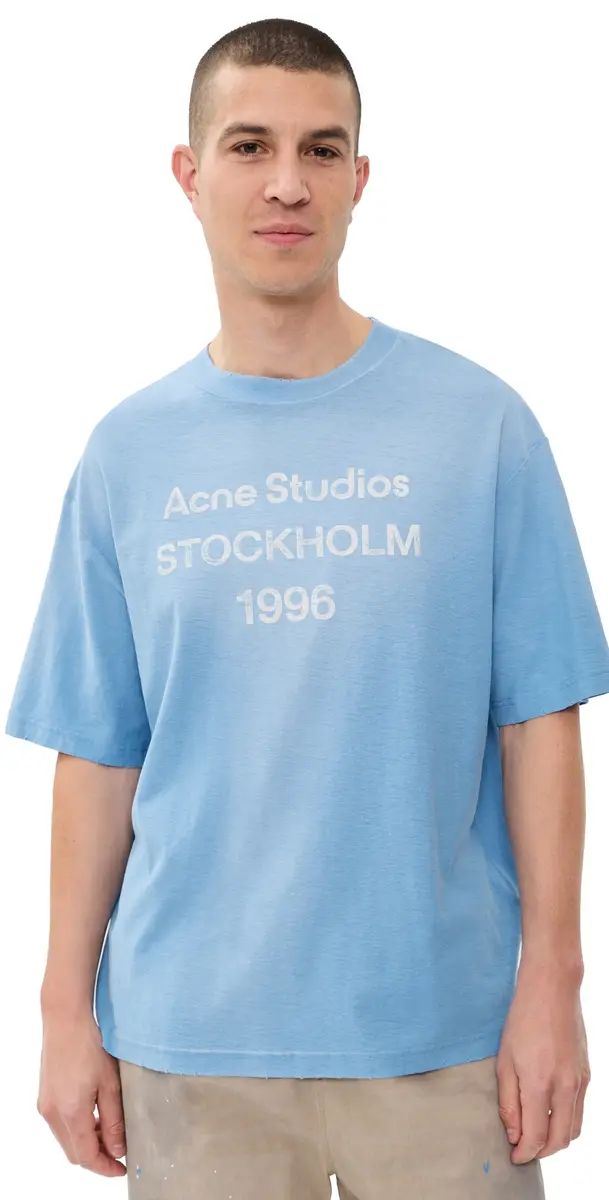 Acne Studios Exford U 1996 Tee Cornflower Blue | Image 1 Acne Studios Exford U 1996 Tee Cornflower Blue | Image 1