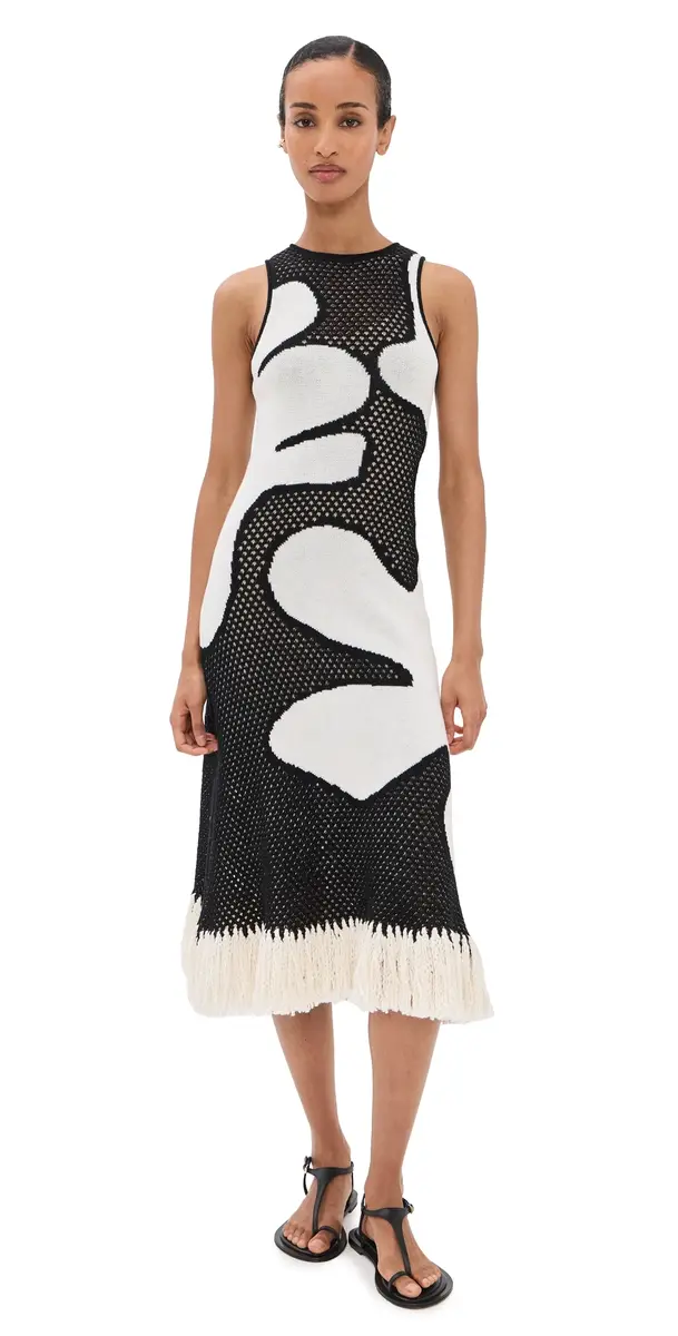 De Loreta Gardenia Dress Black White | Image 1 De Loreta Gardenia Dress Black White | Image 1