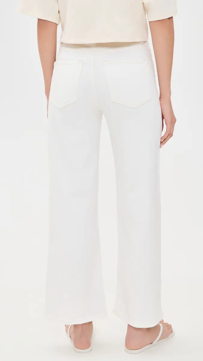 FRAME Le Slim Palazzo Crop Harbor Jeans Au Natural Clean | Thumbnail 3