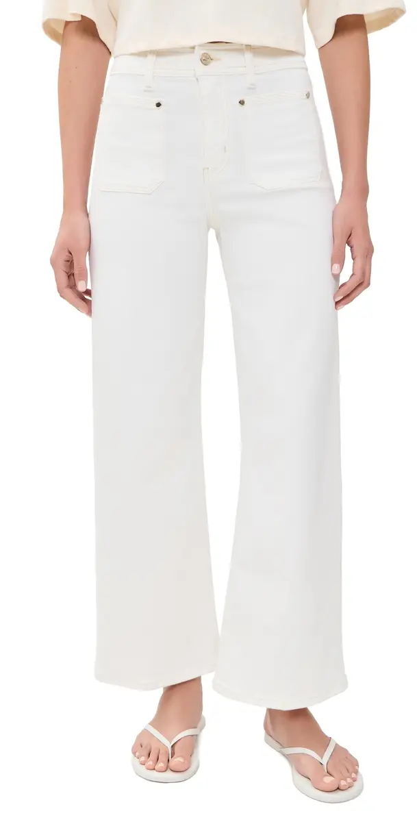 FRAME Le Slim Palazzo Crop Harbor Jeans Au Natural Clean | Image 1 FRAME Le Slim Palazzo Crop Harbor Jeans Au Natural Clean | Image 1