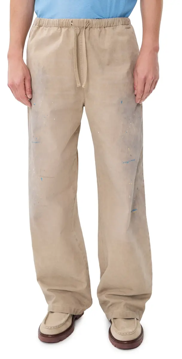Acne Studios Plott Peached Light Cotton Twill Pants Light Beige | Image 1 Acne Studios Plott Peached Light Cotton Twill Pants Light Beige | Image 1