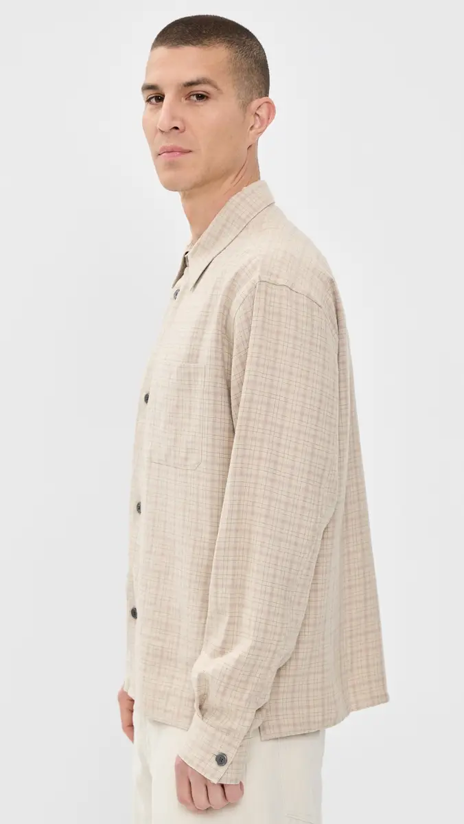 Frame Linen Blend Plaid Shirt | Thumbnail 4 Frame Linen Blend Plaid Shirt | Thumbnail 4