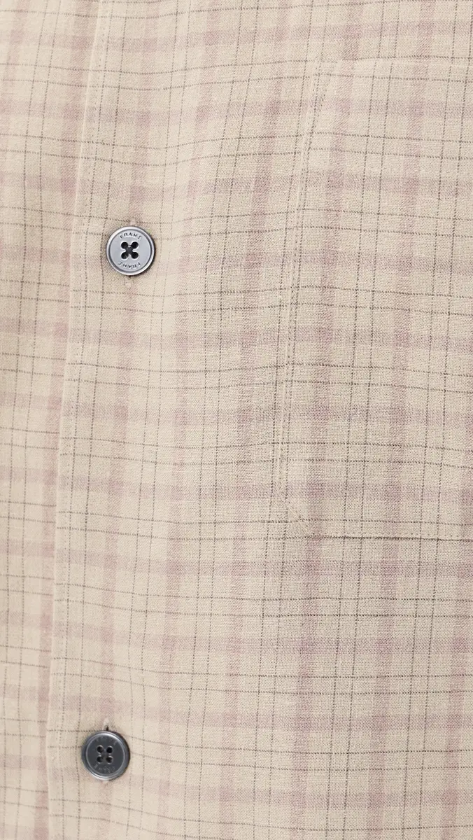 Frame Linen Blend Plaid Shirt | Thumbnail 6 Frame Linen Blend Plaid Shirt | Thumbnail 6