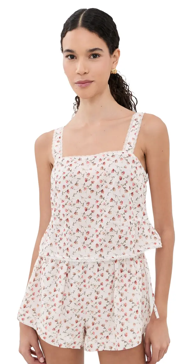 Posse Charlotte Top Watercolour Floral M | Image 1 Posse Charlotte Top Watercolour Floral M | Image 1