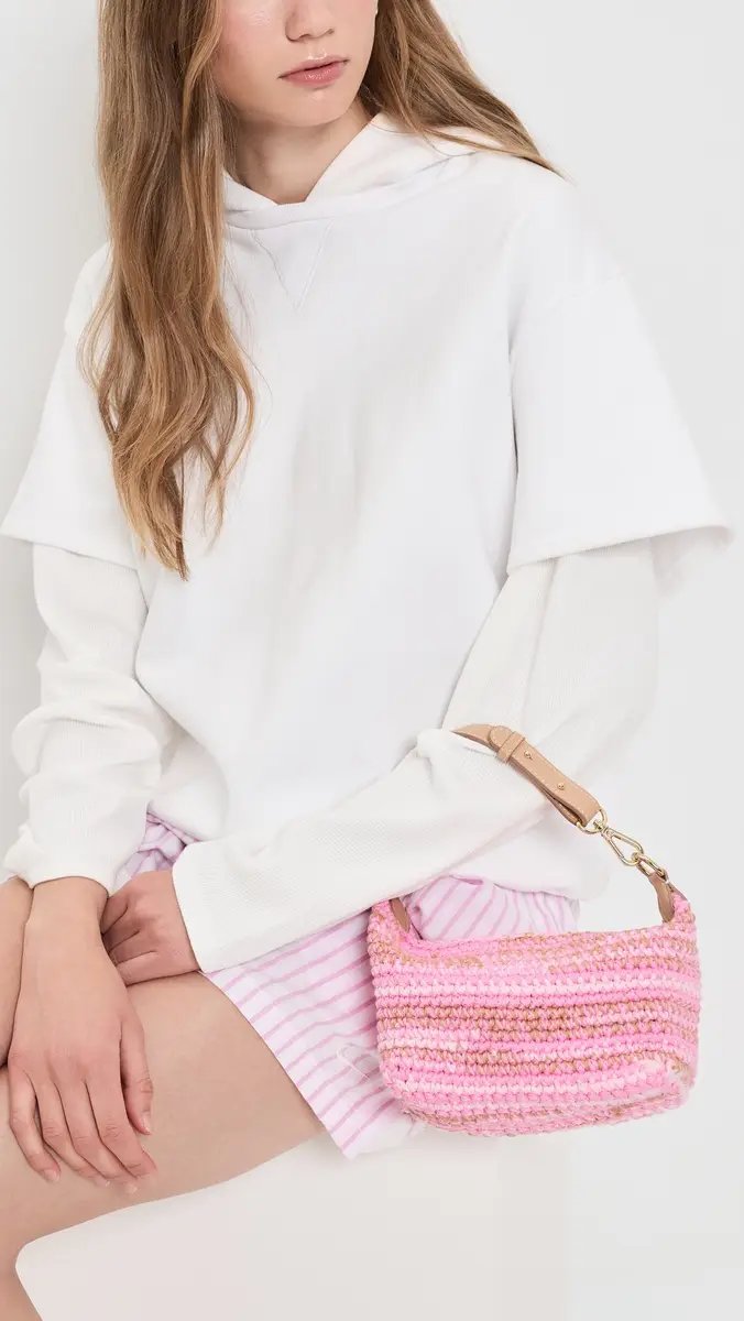 Stoney Clover Lane Mini Shoulder Bag Beige/Pink One Size | Thumbnail 3
