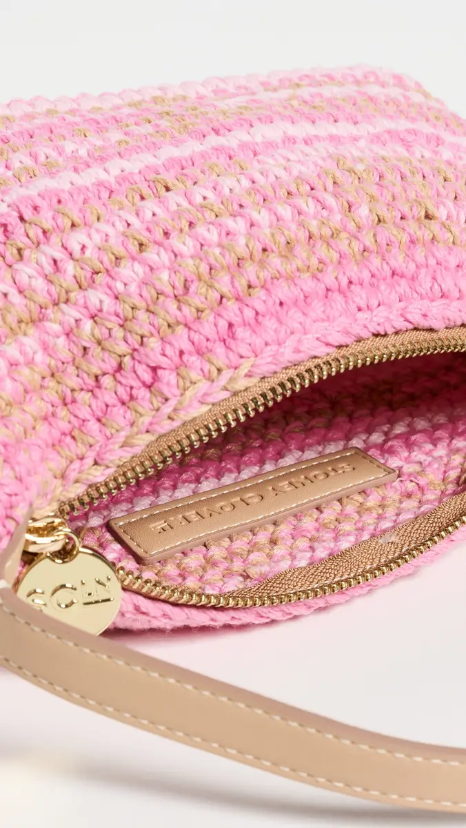 Stoney Clover Lane Mini Shoulder Bag Beige/Pink One Size | Thumbnail 6