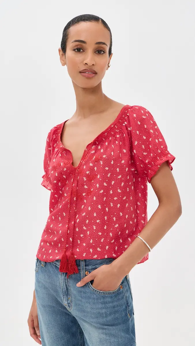 RE/DONE Katie Embroidered Top | Thumbnail 2