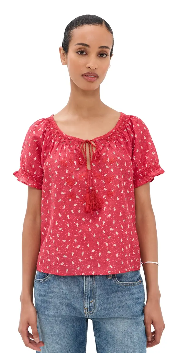 RE/DONE Katie Embroidered Top Bandana S | Image 1 RE/DONE Katie Embroidered Top Bandana S | Image 1