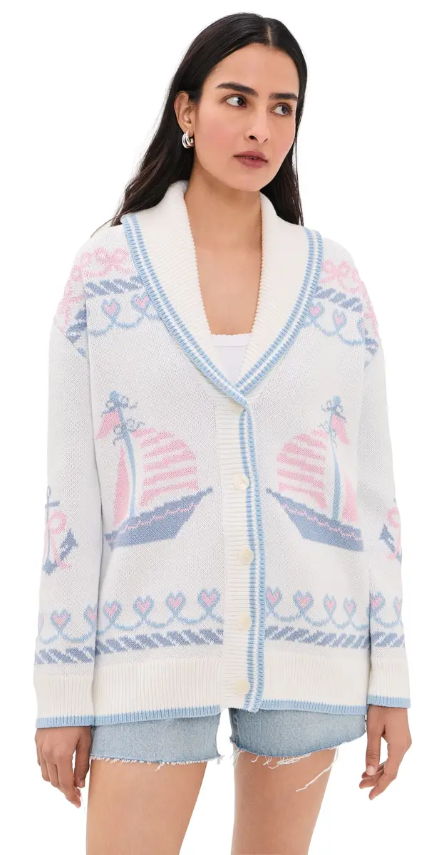 LoveShackFancy Aribella Cardigan eaglass Kiss | Image 1 LoveShackFancy Aribella Cardigan eaglass Kiss | Image 1