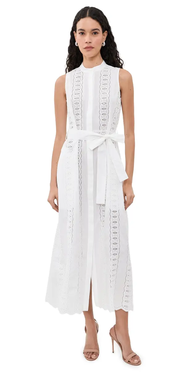 Hevron Sia Dress White Eyelet | Image 1 Hevron Sia Dress White Eyelet | Image 1