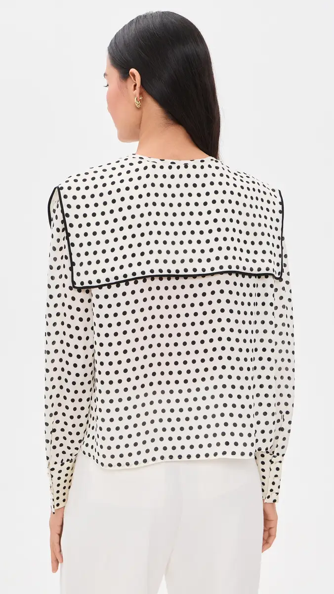 Frame The Polka-Dot Fleet Silk Blouse | Thumbnail 3 Frame The Polka-Dot Fleet Silk Blouse | Thumbnail 3
