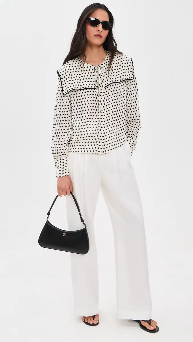 Frame The Polka-Dot Fleet Silk Blouse | Thumbnail 5 Frame The Polka-Dot Fleet Silk Blouse | Thumbnail 5