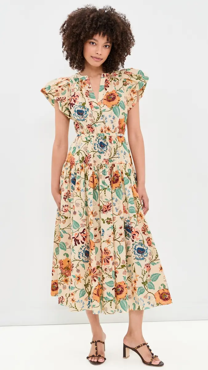Ulla Johnson Marin Cotton Midi Dress | Thumbnail 2 Ulla Johnson Marin Cotton Midi Dress | Thumbnail 2